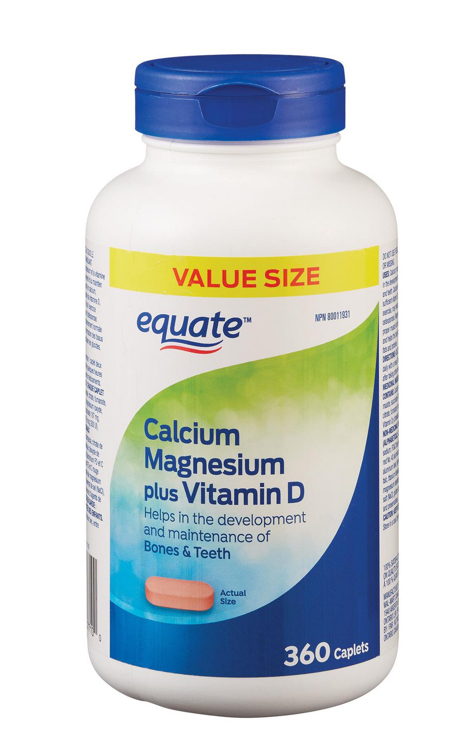 Equate Calcium Magnesium with Vitamin D, 360 Caplets