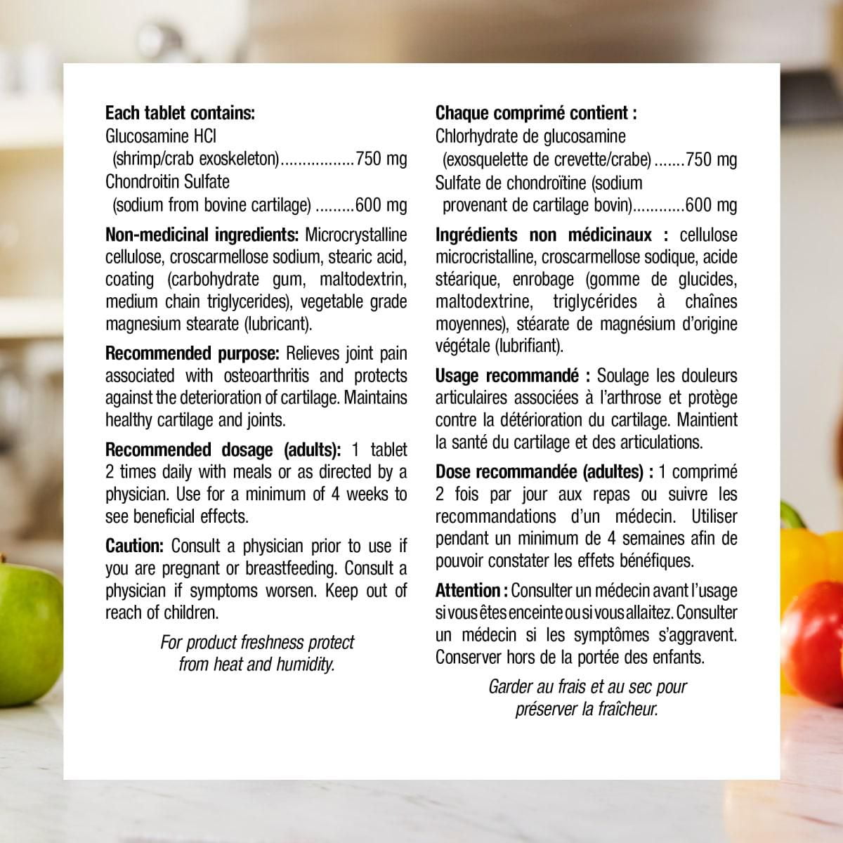 Webber Naturals Glucosamine chondroïtine triple-force de 750/600 mg 150 comprimés