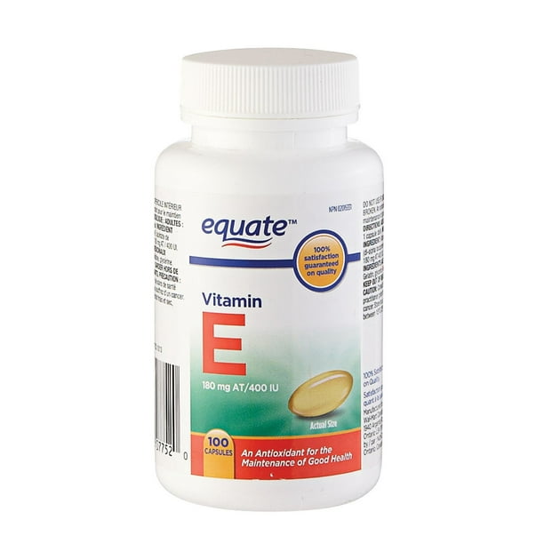 Equate Vitamine E 180 mg AT / 400 IU, paq .de 100 capsules
