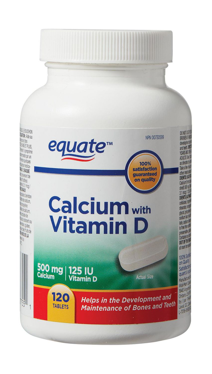 Achteruit studie japon Equate Calcium with Vitamin D 500 mg / 125 IU | Walmart Canada