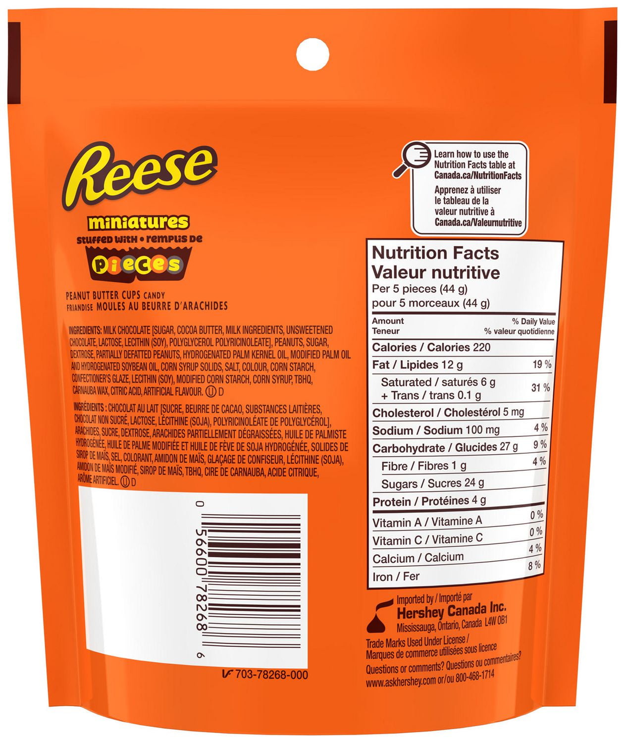 Reese S Miniatures Nutrition Facts Nutrition Ftempo