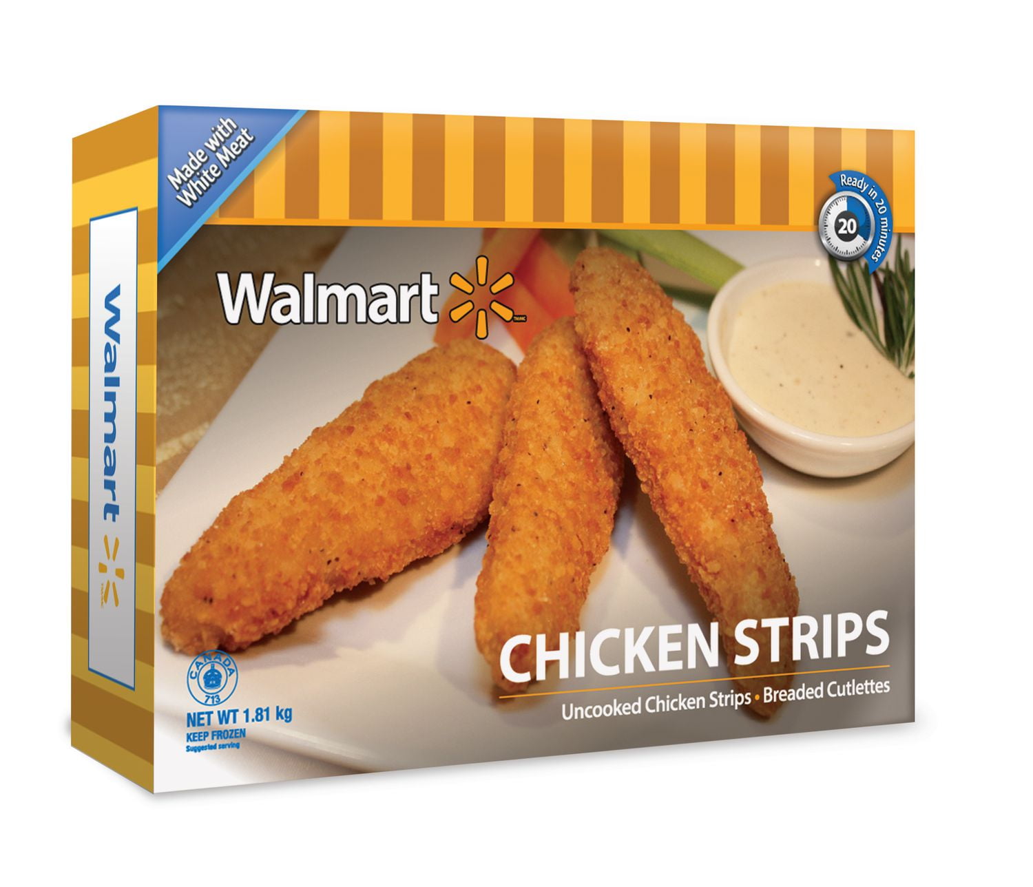Walmart Uncooked Chicken Strips/Breaded Cutlettes Walmart Canada
