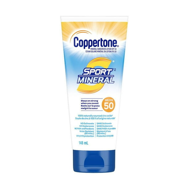 Coppertone Sport Écran Solaire Minéral en Lotion FPS 50