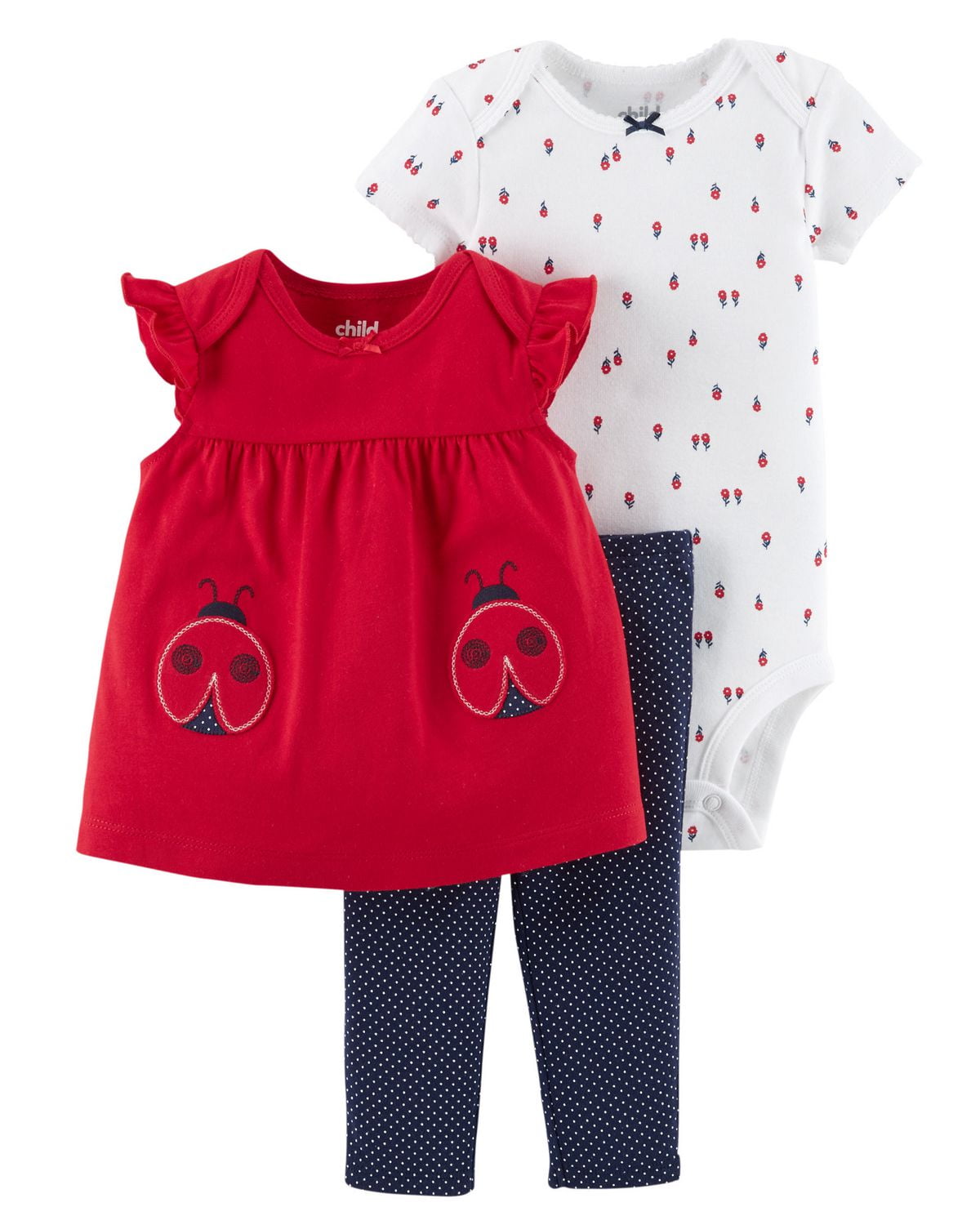 Child of Mine made by Carter's Infant Girls 3pc Clothing setladybug