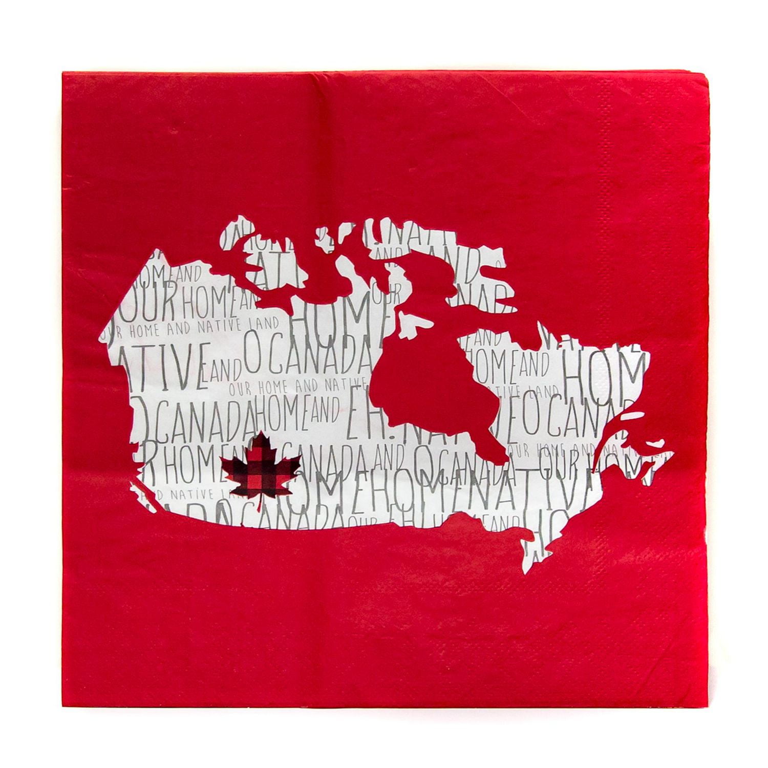 Canadiana Canadian Typography Map Napkin Walmart Canada