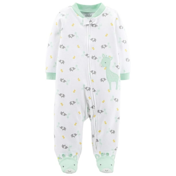 Tenue avec pyjama-grenouillère pour nouveau-née garcon Child of Mine made by Carter’s – girafe