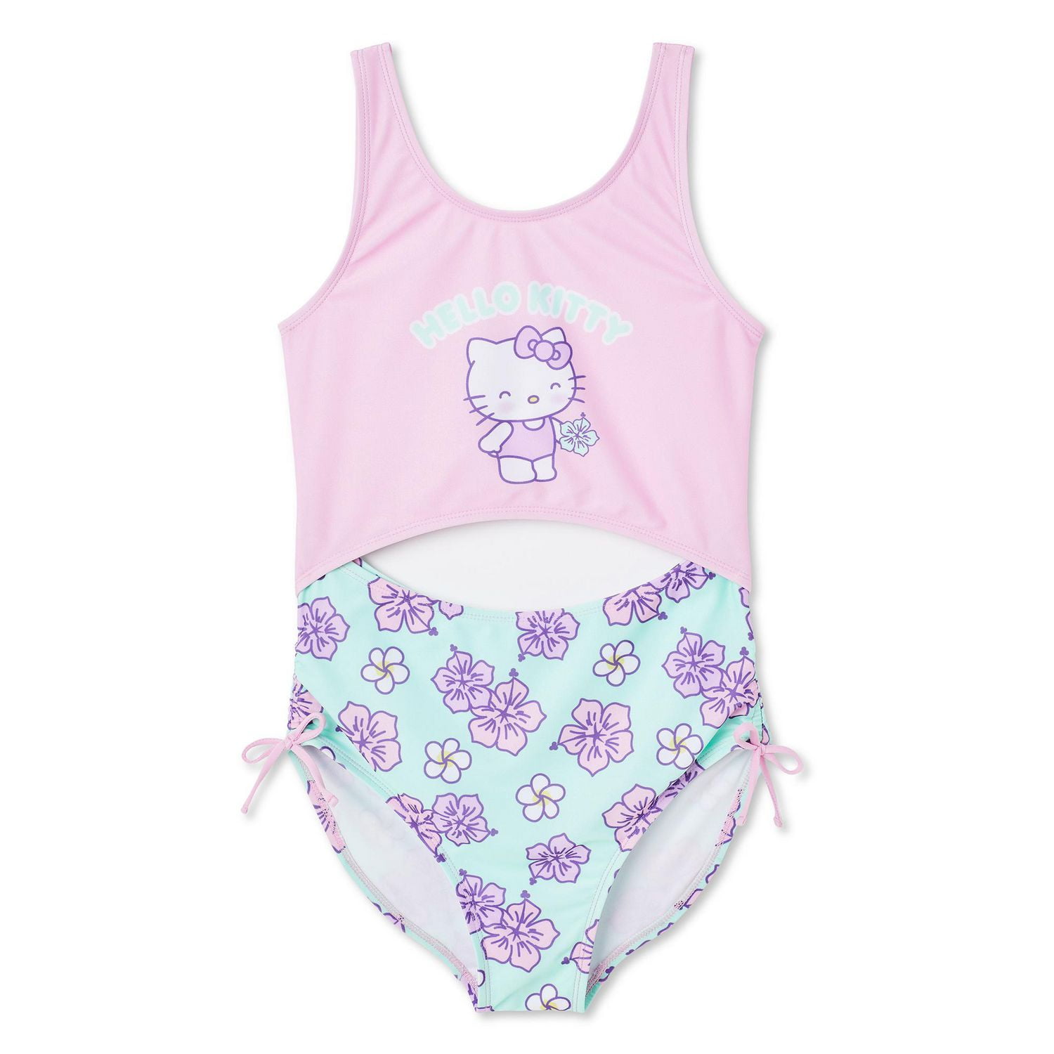 Hello Kitty Girls' Cut-Out Swimsuit