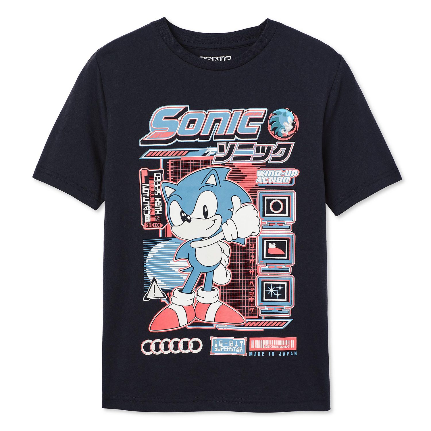 T-shirt à manches courtes Sonic le hérisson pour garçons