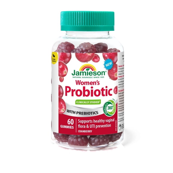 Jamieson Women's Health Probiotic Gummies Cranberry Flavour, 60 Count