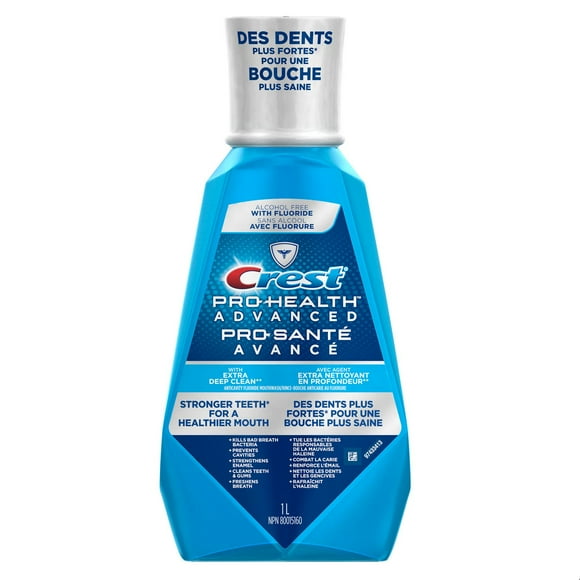 Crest Pro-Health Advanced, Extra Deep Clean Mouthwash, Fresh Mint, 1 l