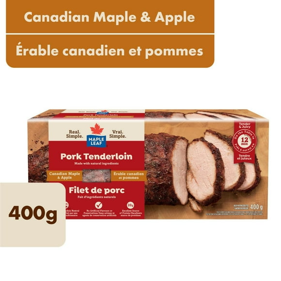 Maple Leaf Fully Cooked & Seasoned Pork Tenderloin, 400 g