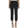 thumbnail image 2 of Rafaella Women's Extended Tab Capri Pants with Pockets, 2 of 5