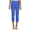 thumbnail image 2 of Rafaella Women's Extended Tab Capri Pants with Pockets, 2 of 5
