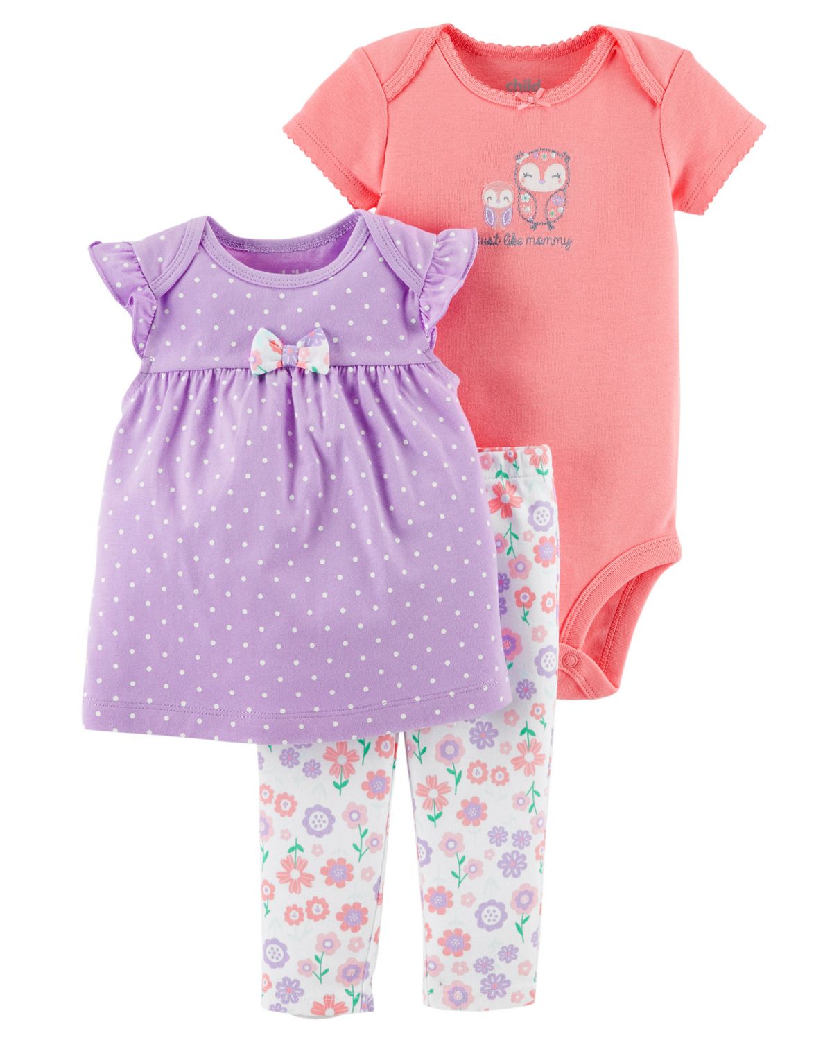 Child of Mine made by Carter's Infant Girls 3pc Clothing set-owl ...
