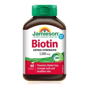 Jamieson Biotin Tablets, 5000 mcg