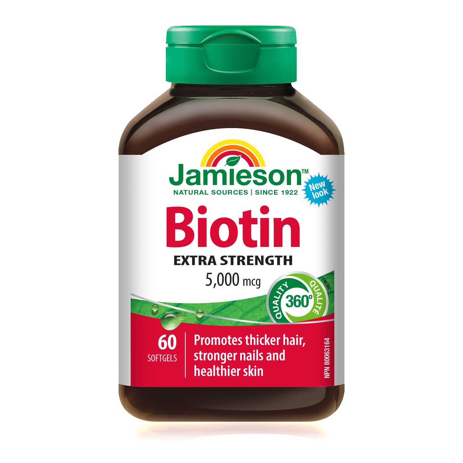Jamieson comprimés biotine, 5000 mcg, 60 comprimés