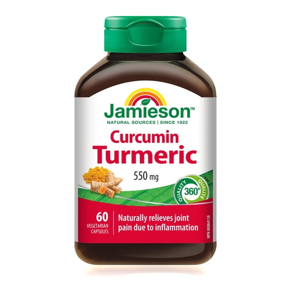 Jamieson Curcumin Turmeric Capsules, 550 mg, 60 Count