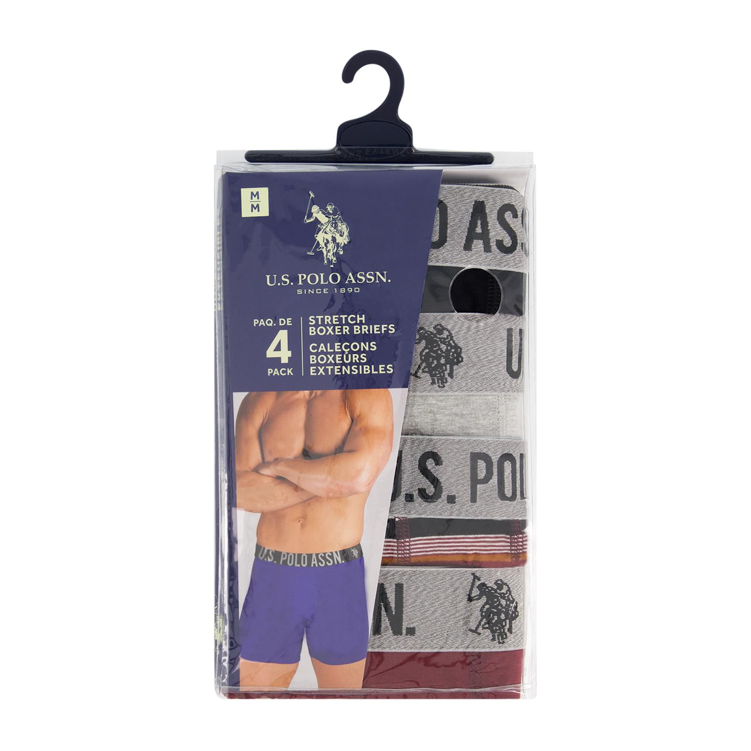 U.S. POLO ASSN. Paq. de 4 Caleçons Boxeurs Extensibles