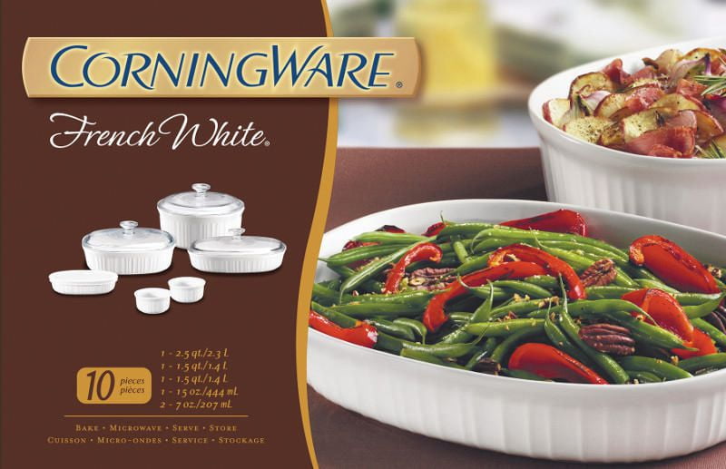 Corningware french white hotsell 10 piece set