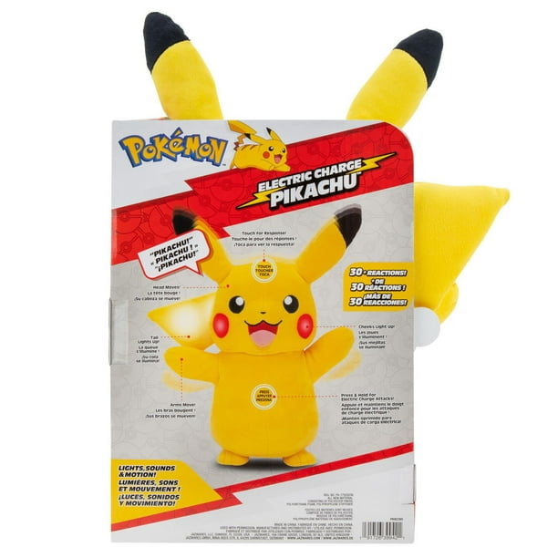Peluche Pokemon, sons et lumières Pikachu sons et lumières Pikachu