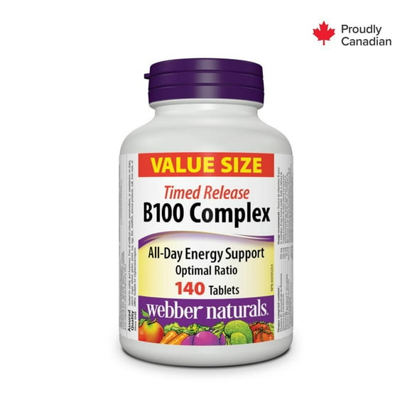 Webber Naturals Complexe B100 Libération lente 140 comprimés