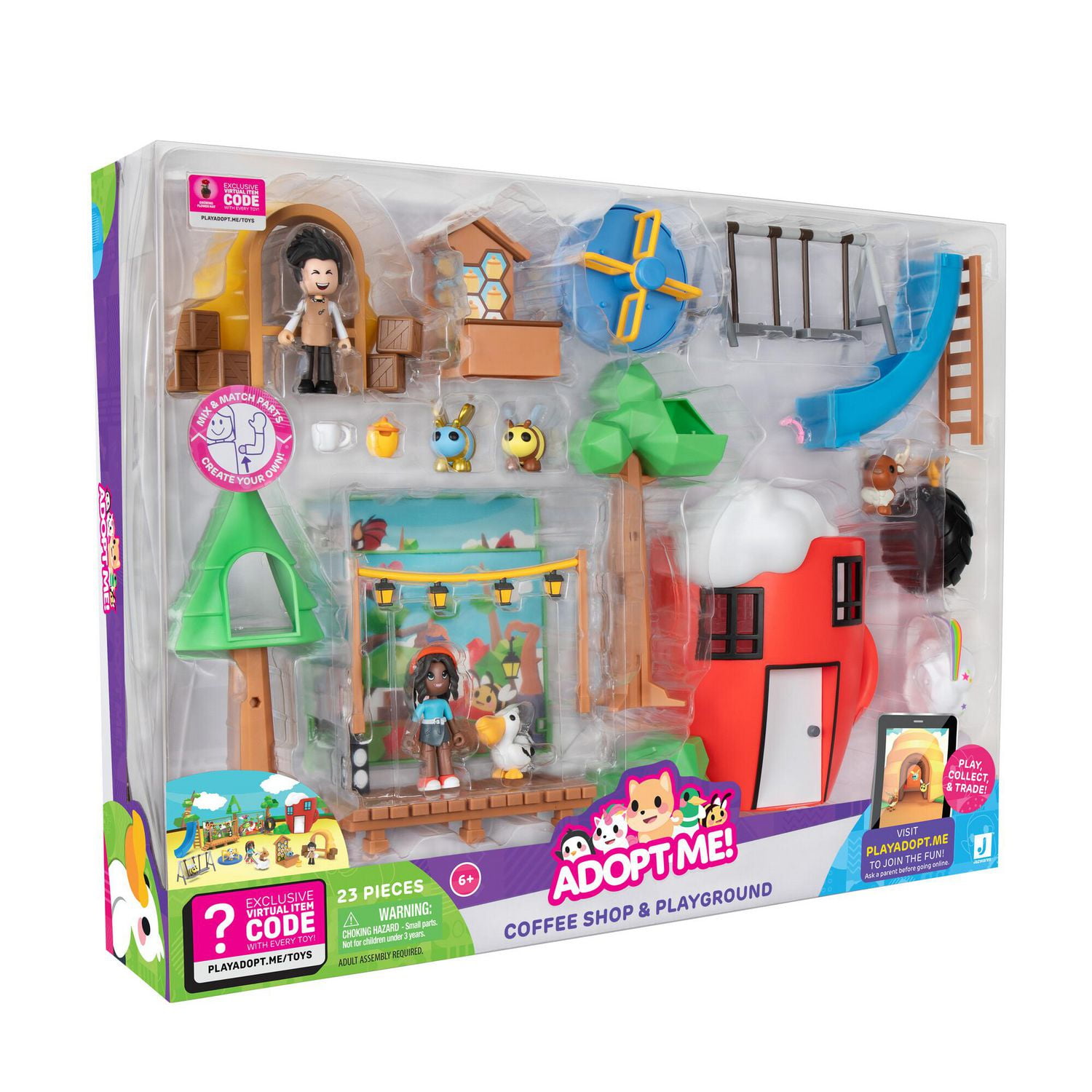 Roblox Adopt Me Coffee Shop and Playground Playset Walmart