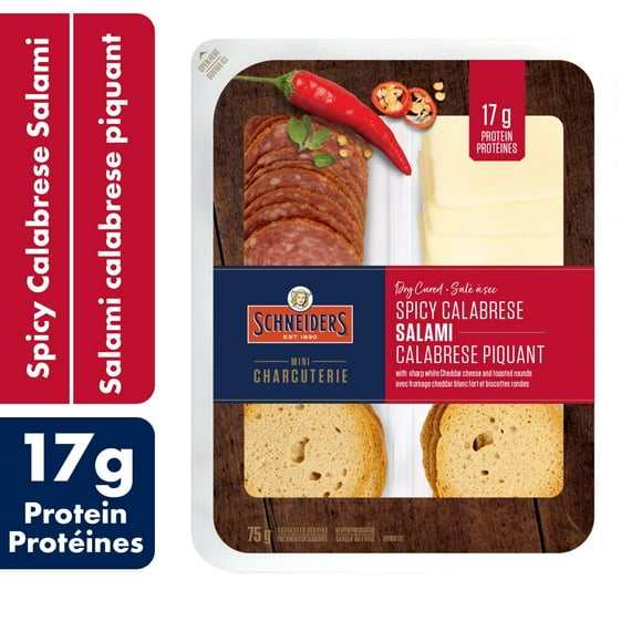 Schneiders Dry Cured Spicy Calabrese Salami Snack Kit, 75 g