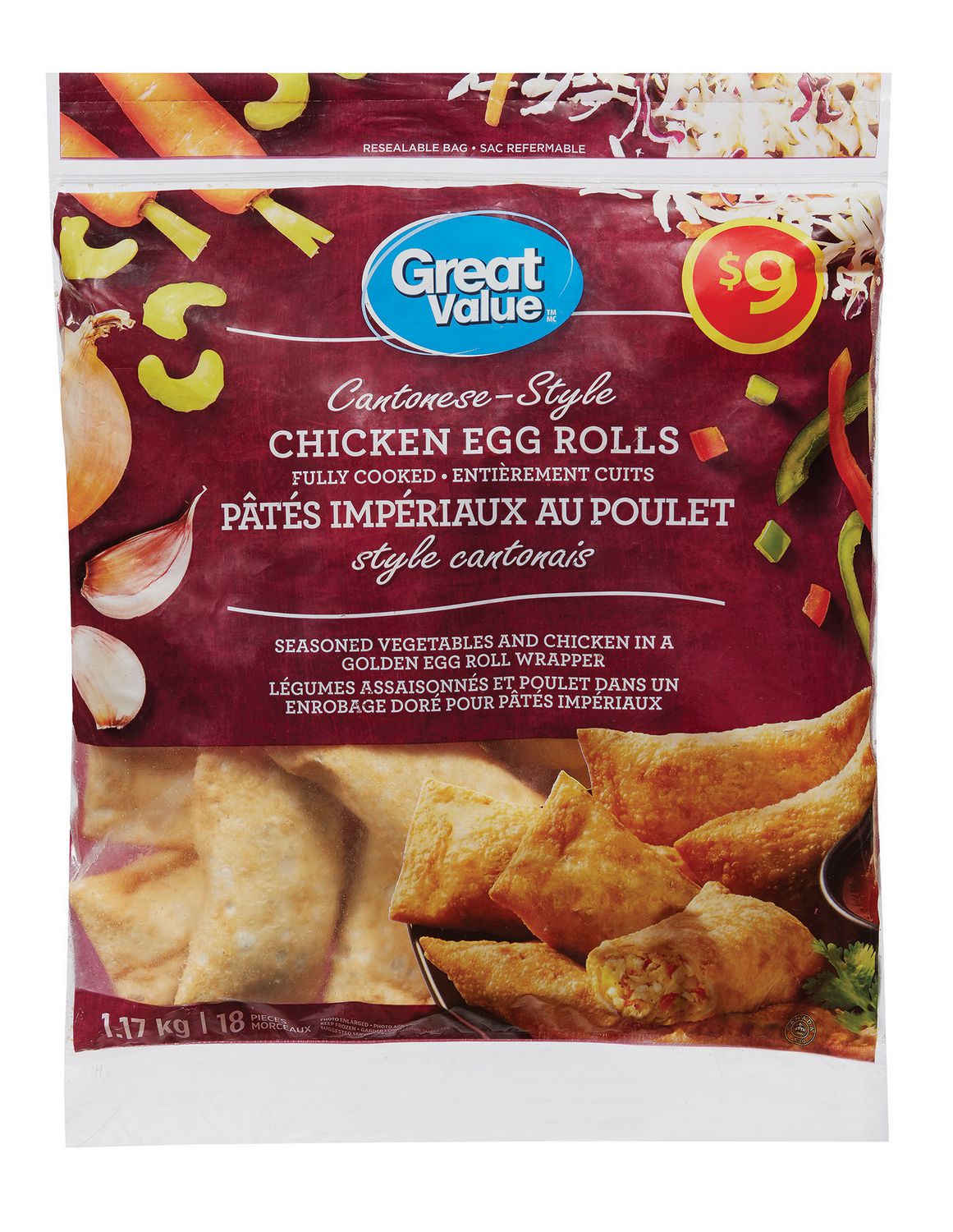 Great Value Chicken Egg Rolls | Walmart Canada