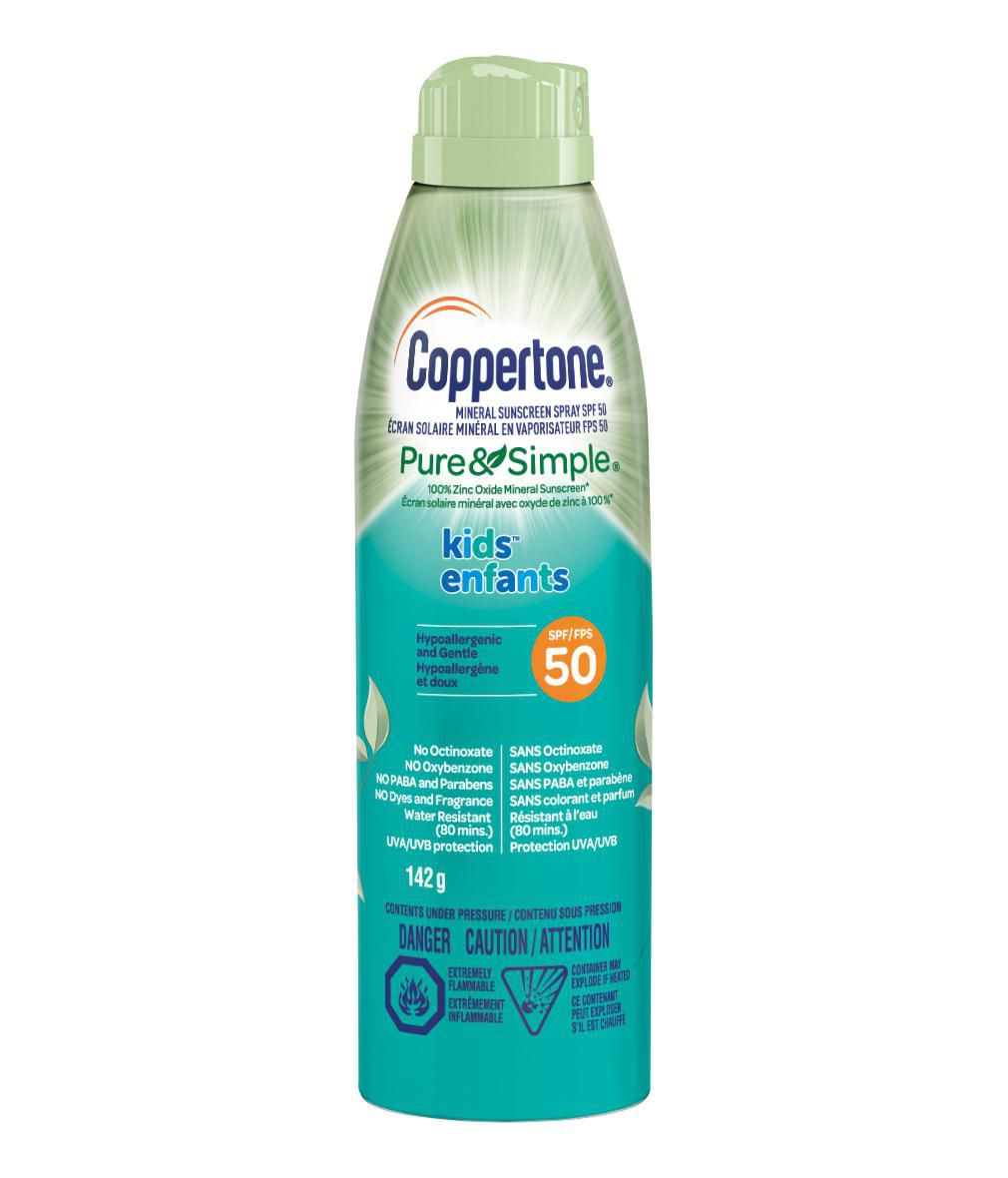 coppertone pure and simple spray