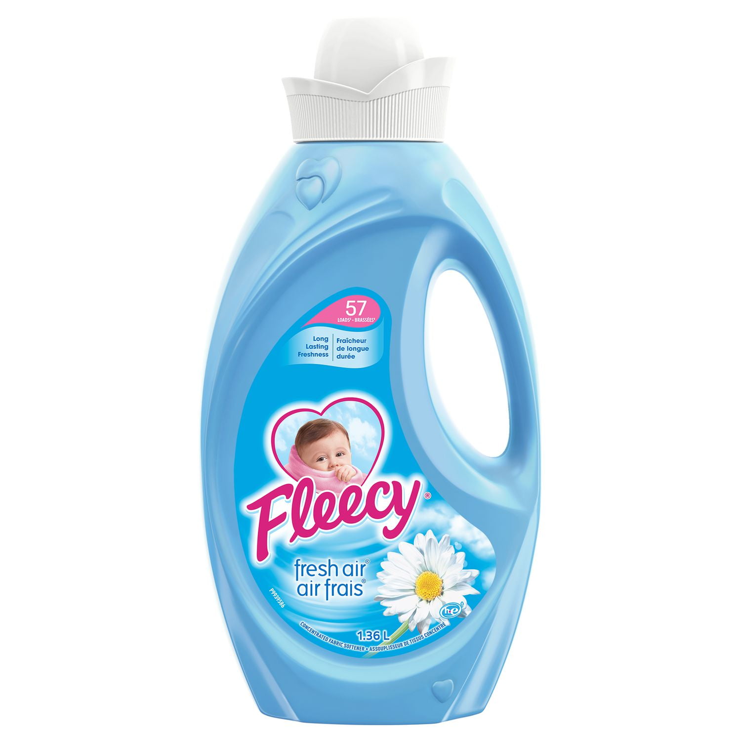 Fleecy Liquid Fabric Softener, Fresh Air., 1.36L - 57 Loads