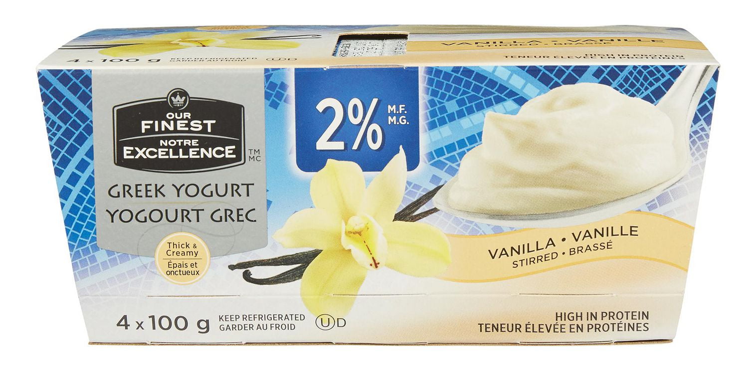 Our Finest Vanilla 2 M.F. Stirred Greek Yogurt Walmart Canada
