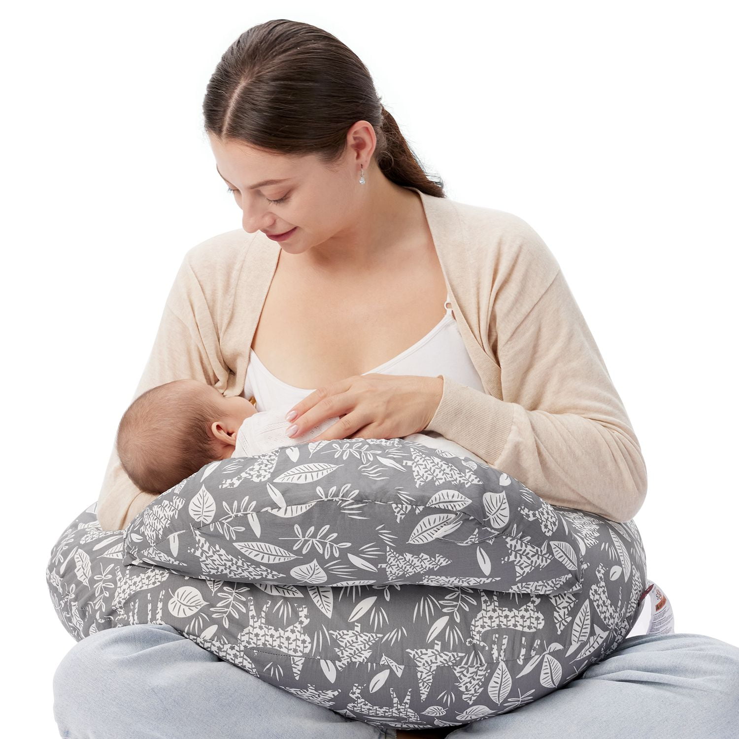 Momcozy Original Nursing Pillow Ergonomic Breastfeeding Pillows with Security Fence for Baby Gazelle Walmart