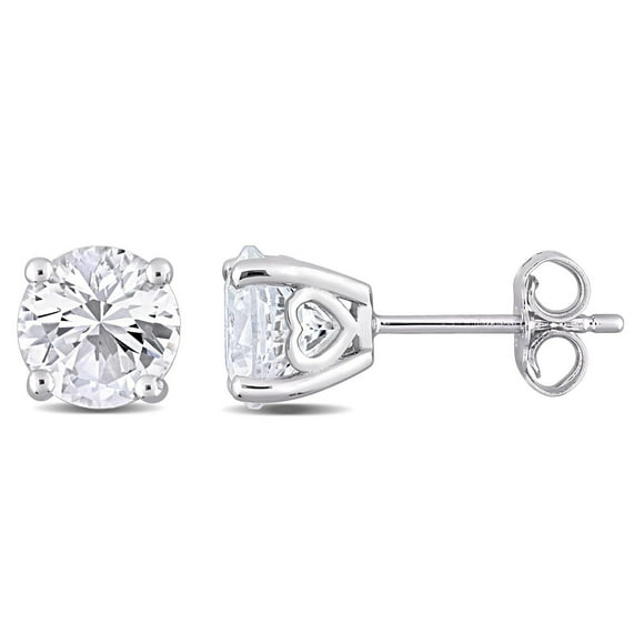 Miabella 3-1/4 Carat T.G.W. Created White Sapphire Sterling Silver Stud Earrings