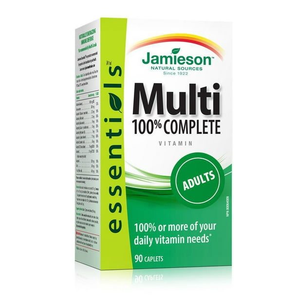 Jamieson Multivitamine Complète à 100 % Pour Adultes 90 caplets