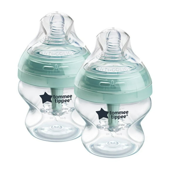 Biberons Tommee Tippee, Biberon anti-colique avancé avec tétine à débit lent semblable au sein, (5 oz), 0m+, autostérilisation, essentiels pour l'alimentation de bébé, lot de 2