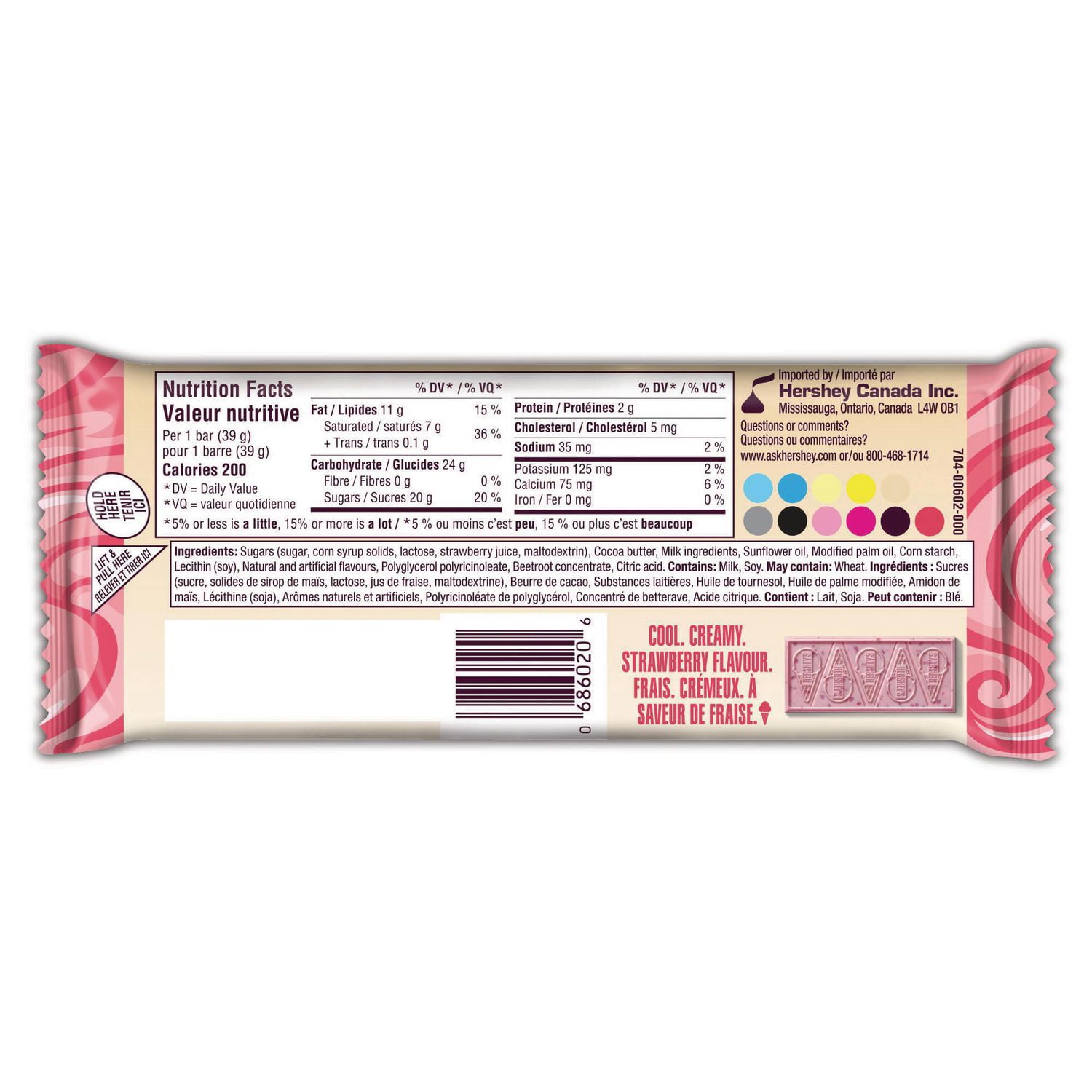 HERSHEY'S Strawberries 'n' Creme Flavoured Candy Bar