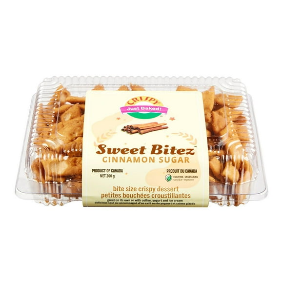 Petites bouchées croustillantes Sweet Bitez au sucre à la cannelle Crispy Just Baked! 200 g
