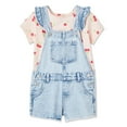thumbnail image 1 of George Toddler Girls' Shortall 2-Piece Set, 1 of 2