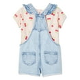 thumbnail image 2 of George Toddler Girls' Shortall 2-Piece Set, 2 of 2