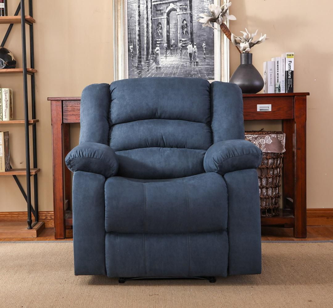 Nathaniel Home Addison Blue Microfiber recliner Walmart Canada