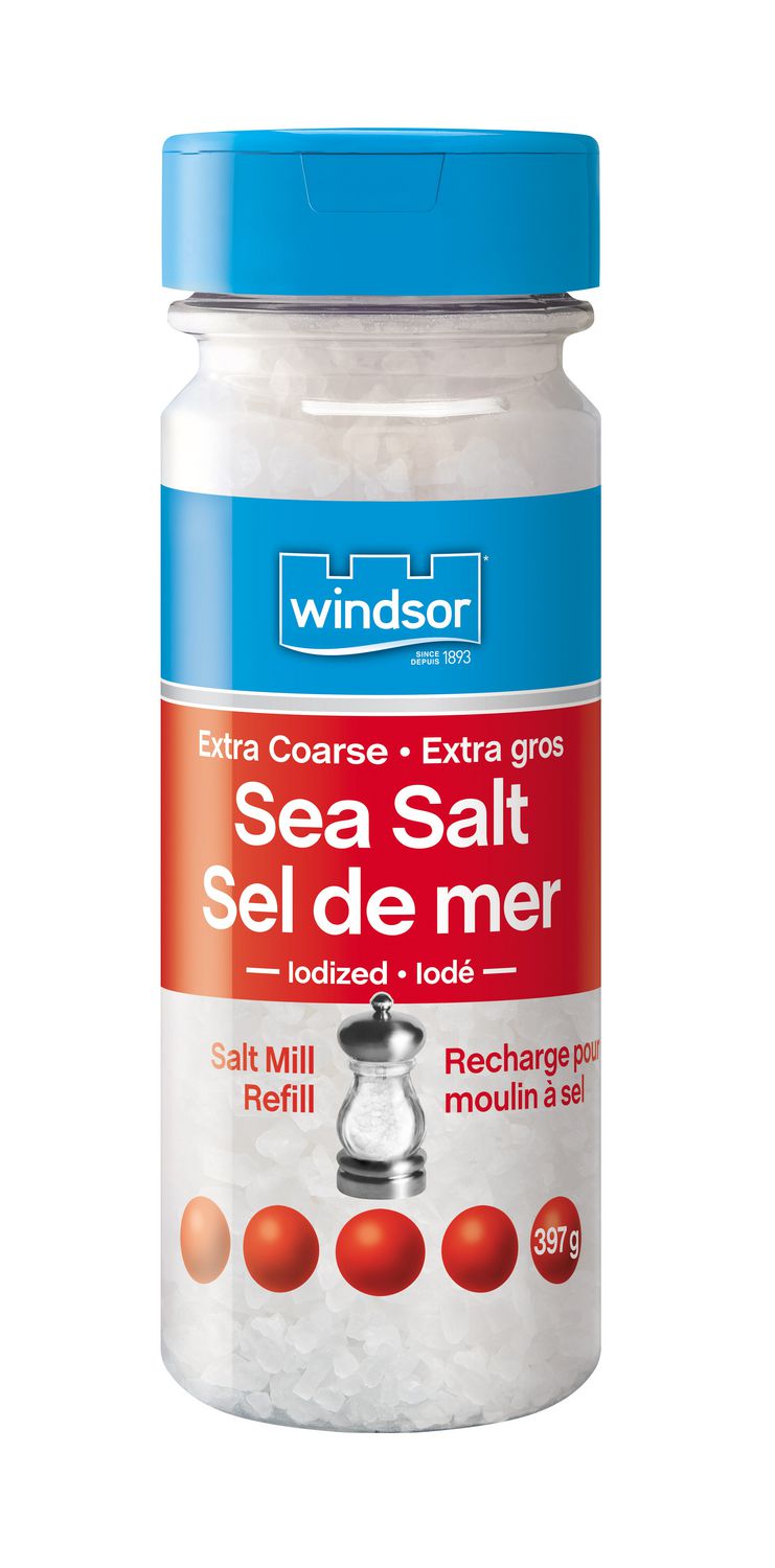 Recharge sel de mer Windsor extra gros pour moulin à sel 397 g 