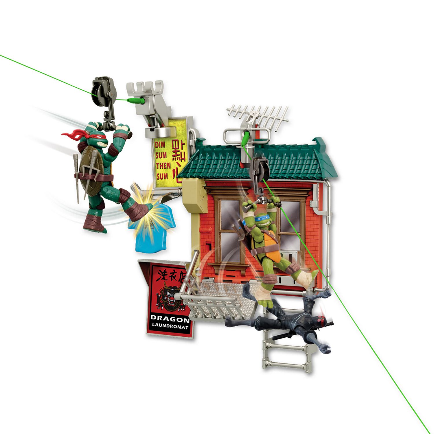 ninja turtle zipline toy