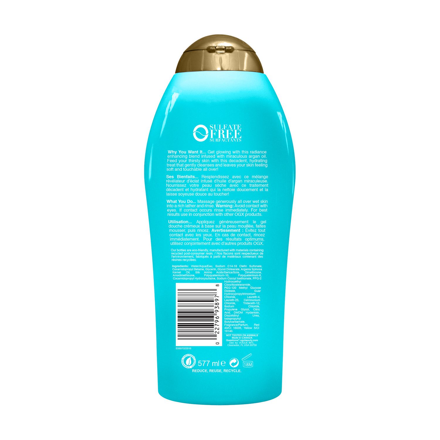 OGX Radiant Glow + Argan Oil of Morocco Extra Hydrating Body Wash