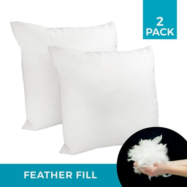 Premium Feather Throw Pillow Insert Assorted Sizes, 2Pack Walmart.ca