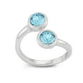 thumbnail image 1 of Quintessential Women's Blue Bypass Ring, 1 of 1