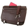 thumbnail image 2 of Stebco, Mahogany Leather Look Expandable Briefcase Messenger Bag, 258117MAH, 2 of 2