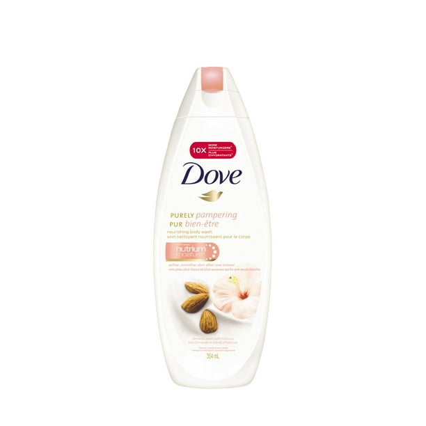 Dove® Purely Pampering Lait d’amande et à l’extrait d’hibiscus Lavage corporel