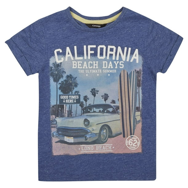 T-shirt à imprimé California Beach Days George British Design pour garçons