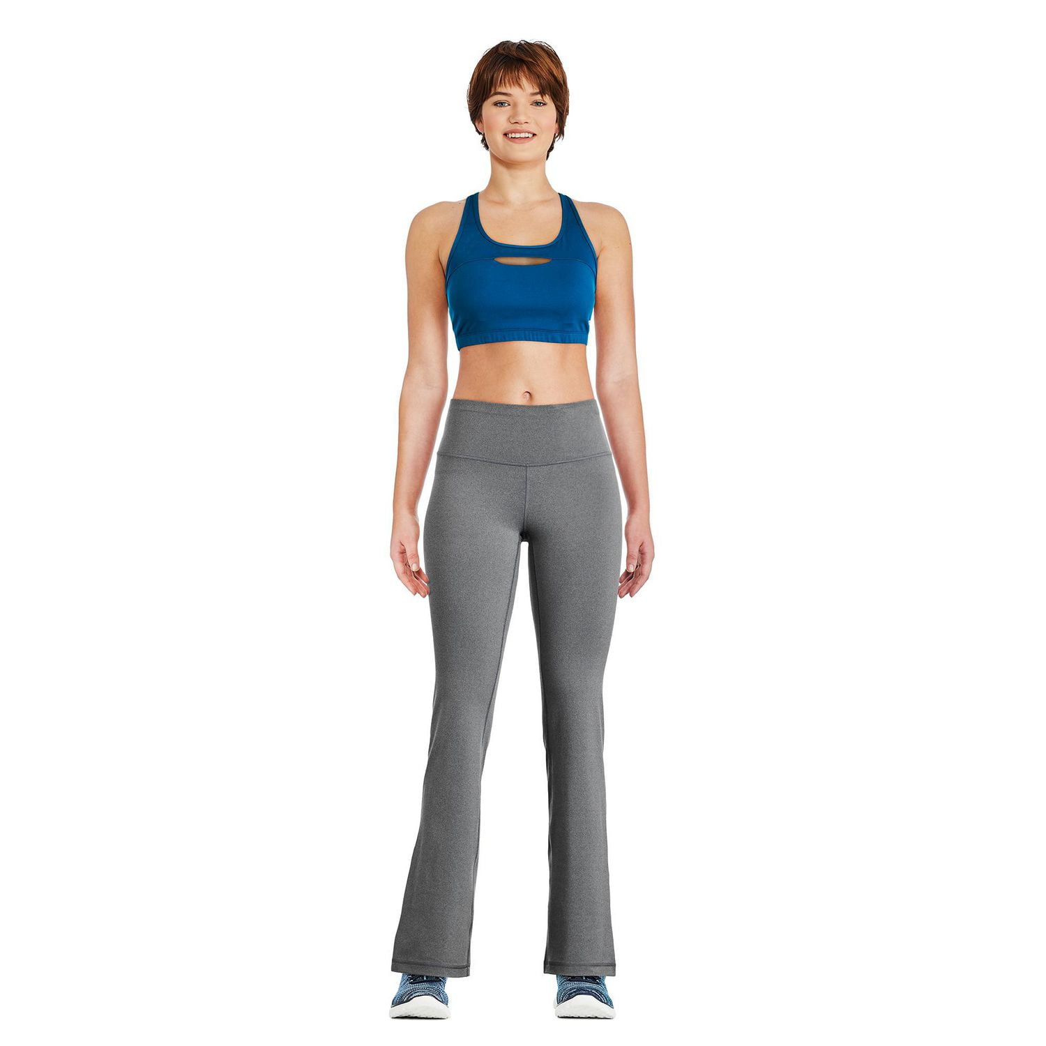 Sport Pants Women Athletic Works,Printed Yoga Pants High Waist Loose  Straight Long Pants Gray 4