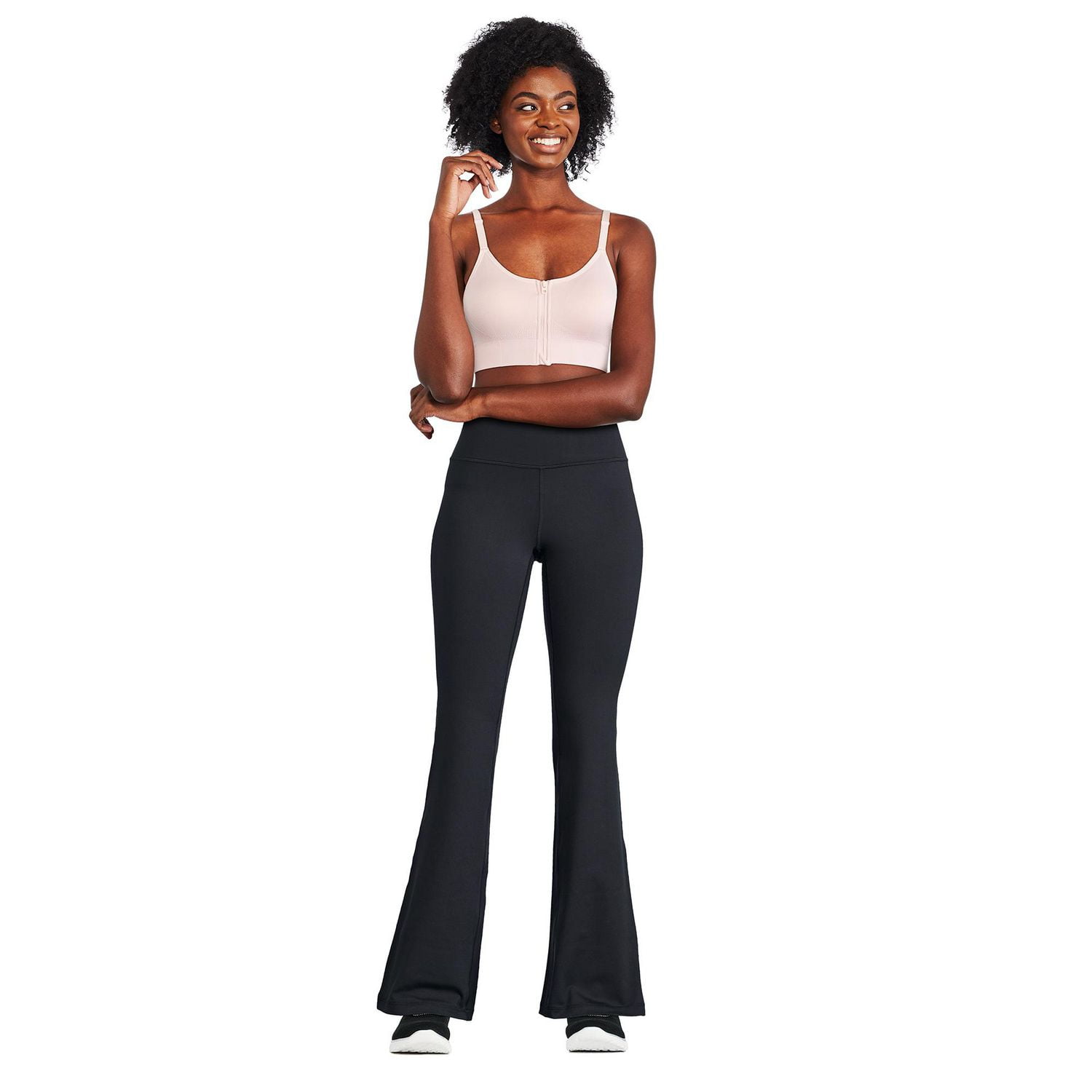 Athletic Works Women's Interlock knit Core Yoga Pant Black, Sizes